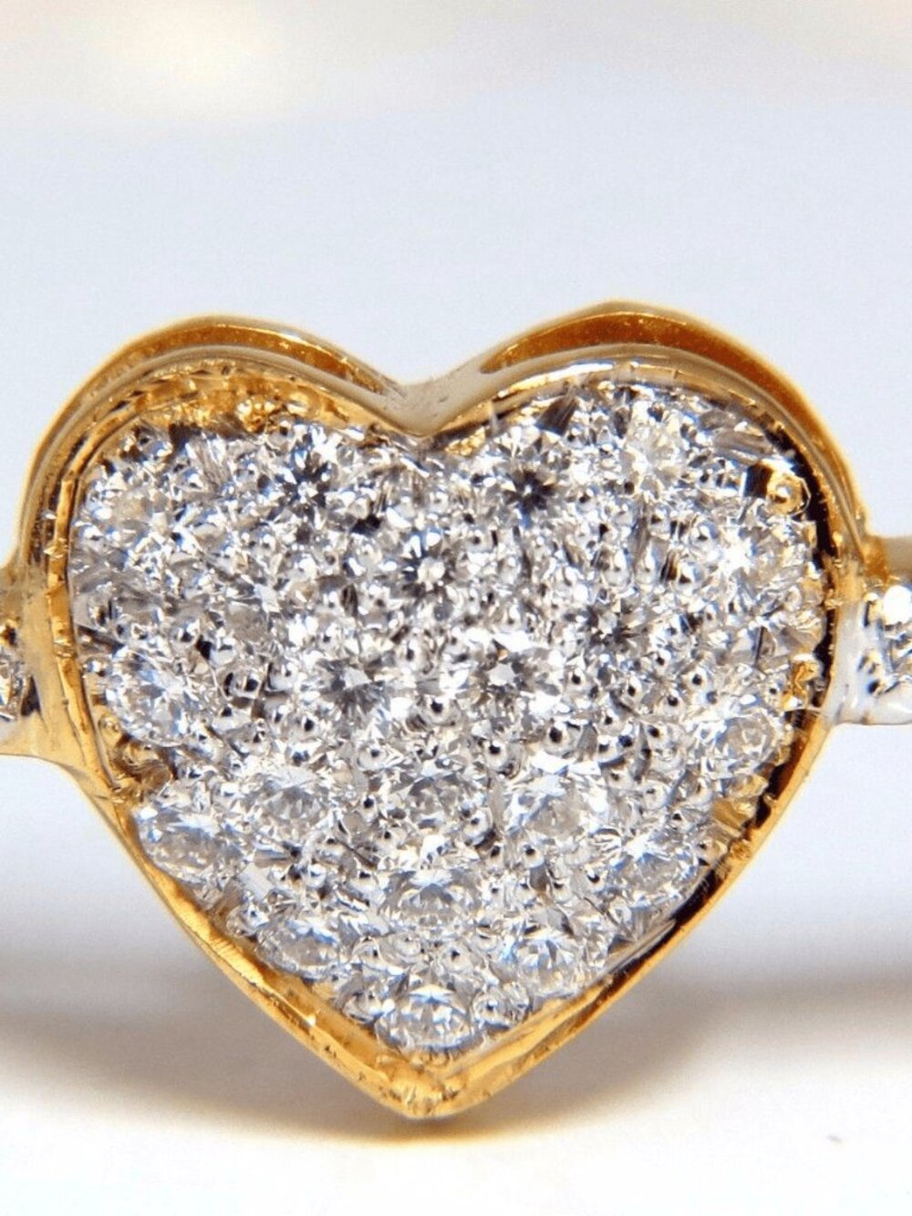 diamonds heart bangle bracelet 1.30ct g/vs 14kt*